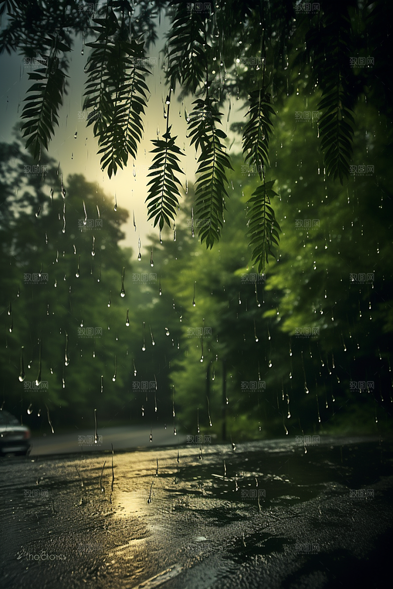 暴雨环境安静摄影图