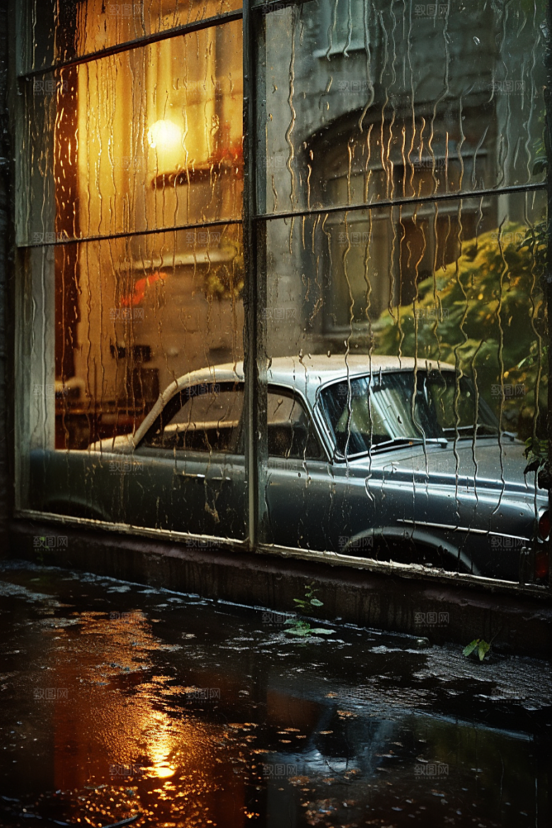 暴雨安静大雨摄影图