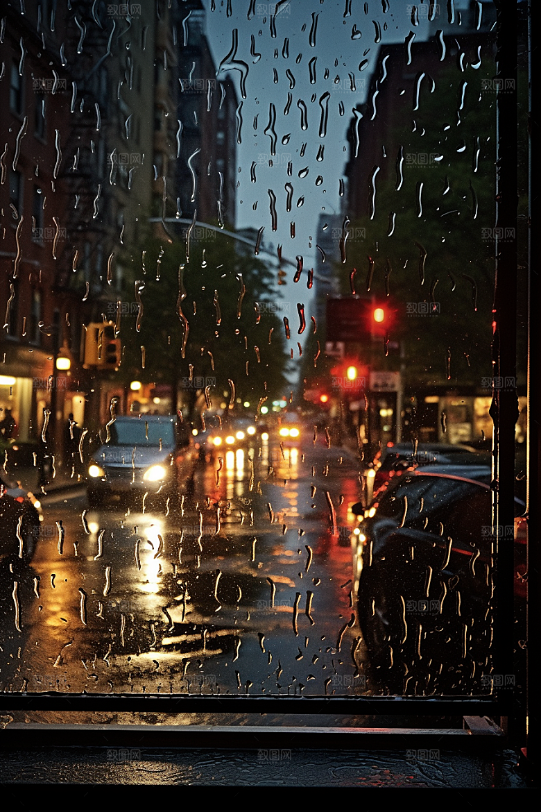 暴雨大雨雨天摄影图
