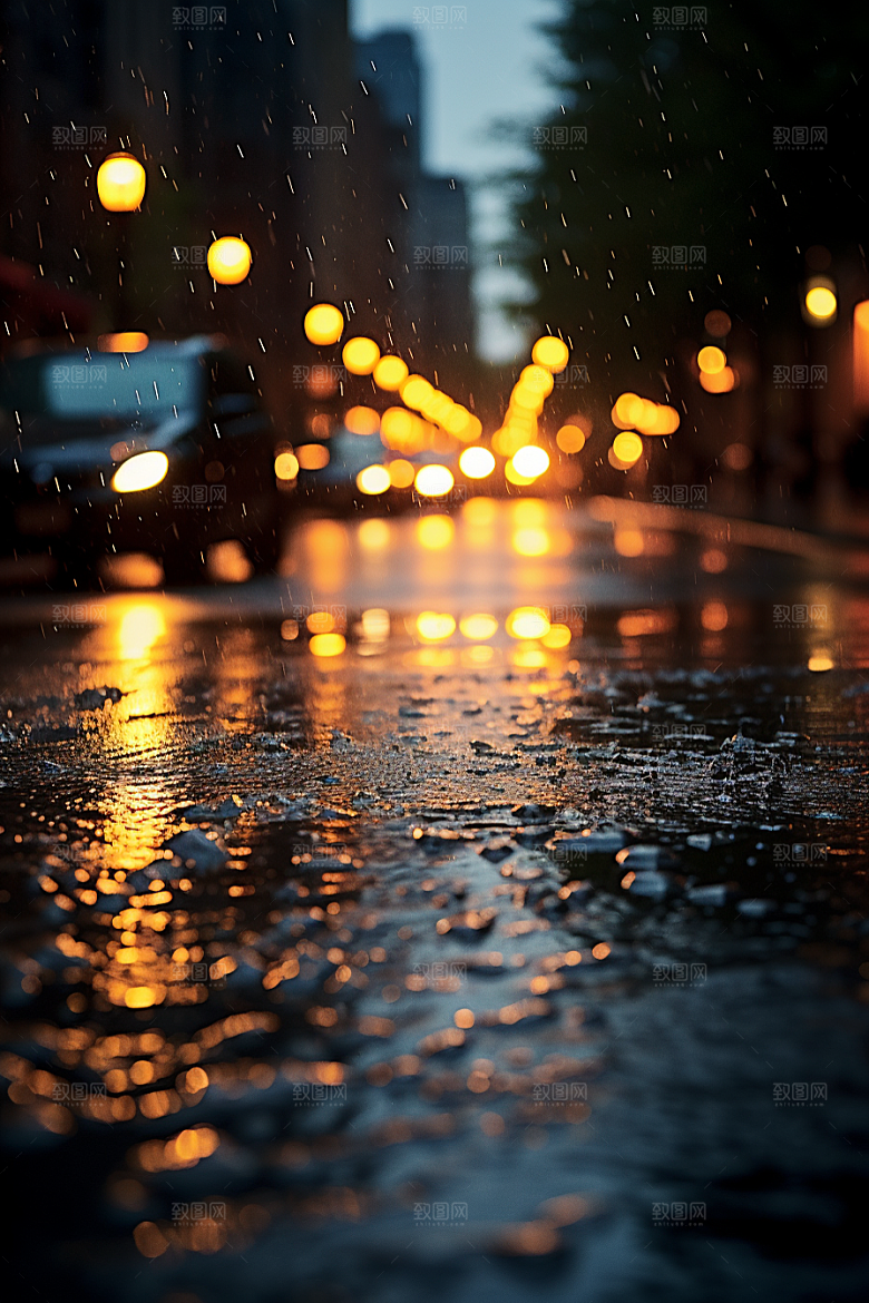 暴雨大雨自然摄影图