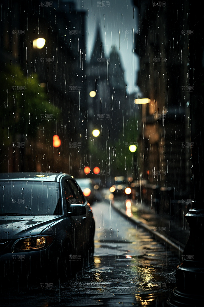 暴雨室外安静摄影图
