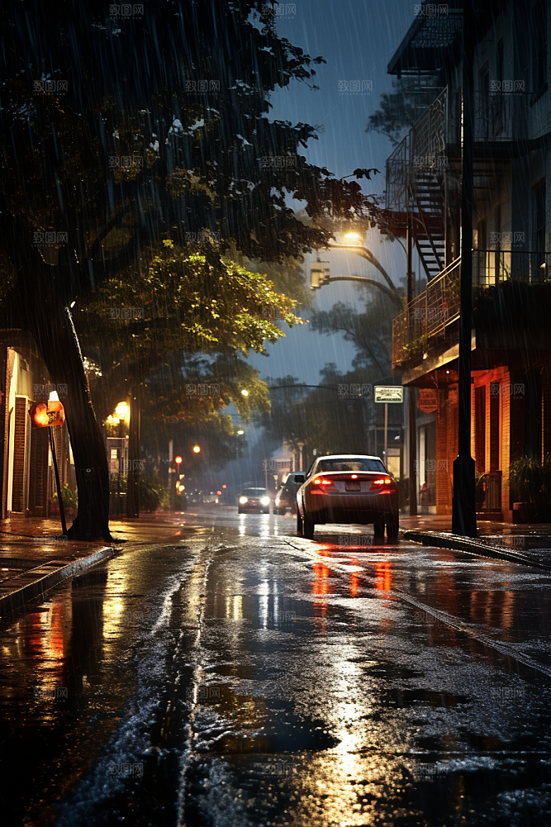 暴雨高清室外摄影图