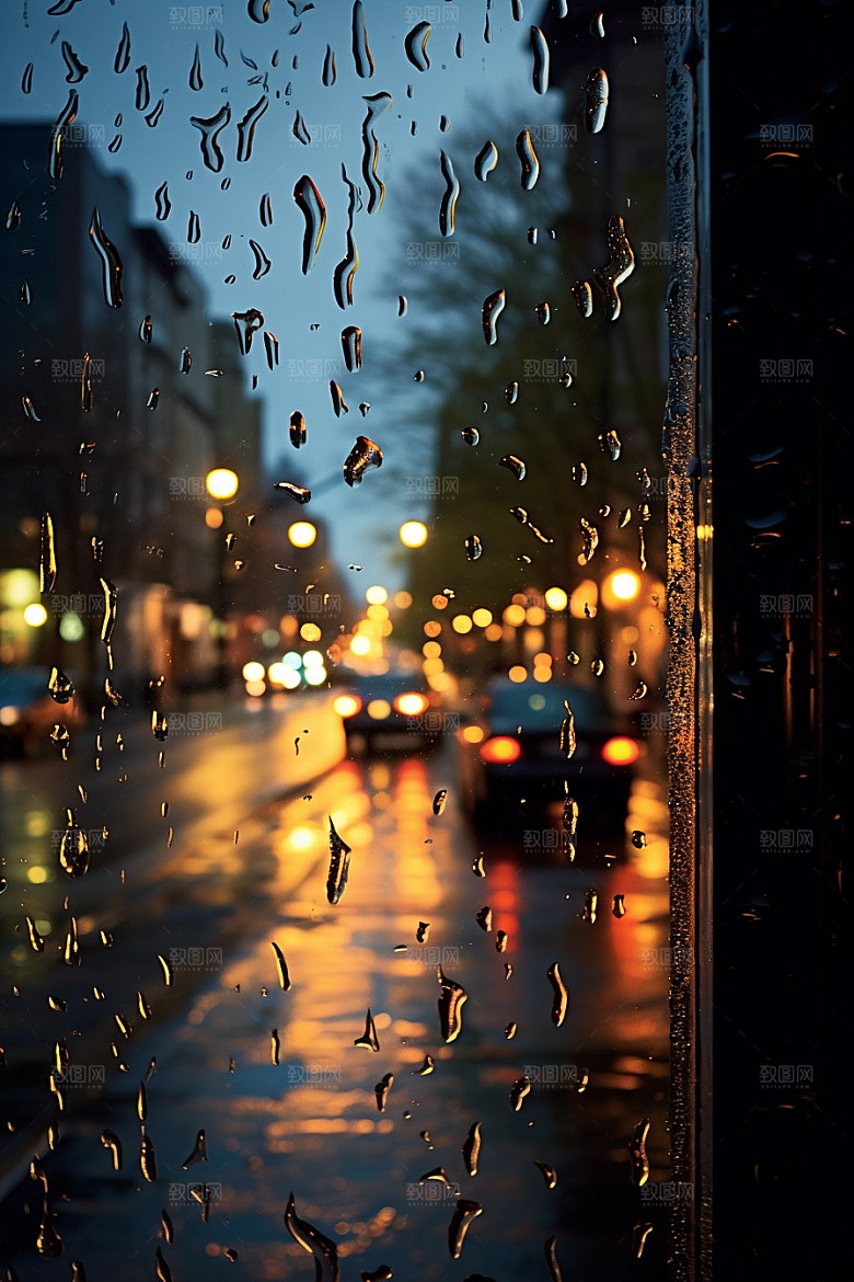 暴雨大雨室外摄影图