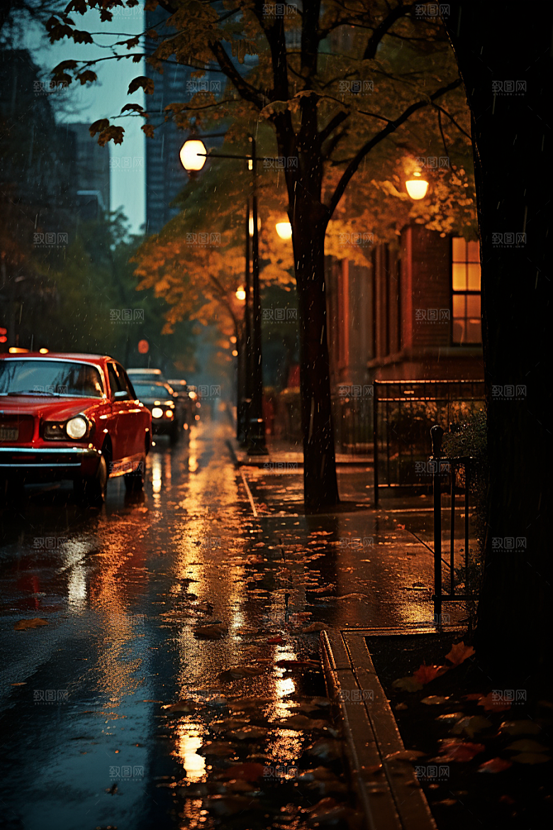 暴雨雨天雨夜摄影图