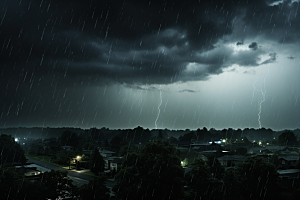 暴雨环境雨夜摄影图