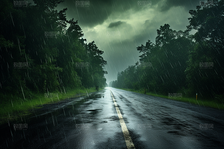 暴雨安静雨天摄影图