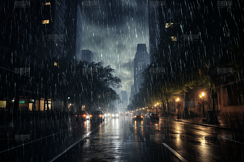 暴雨室外安静摄影图