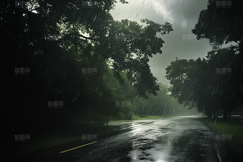 暴雨大雨雨夜摄影图