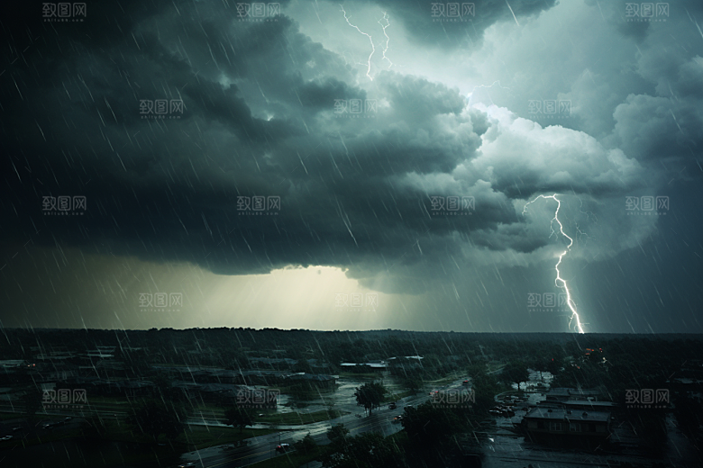 暴雨安静环境摄影图
