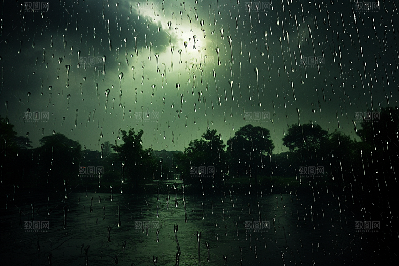 暴雨环境雨天摄影图