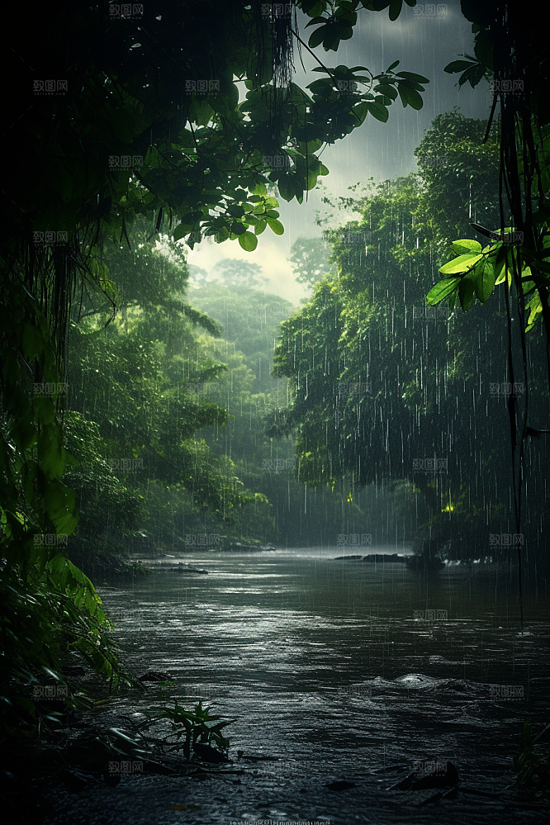 暴雨自然高清摄影图