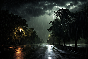暴雨大雨环境摄影图