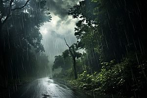 暴雨安静环境摄影图