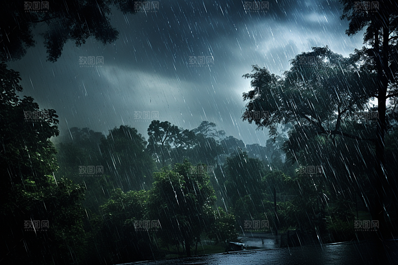 暴雨安静自然摄影图