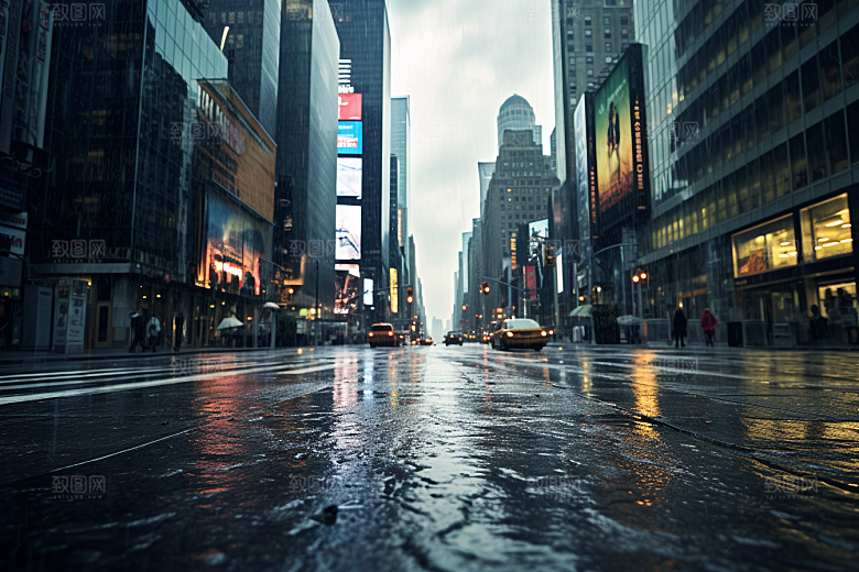 暴雨安静室外摄影图