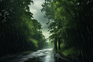 暴雨室外雨夜摄影图