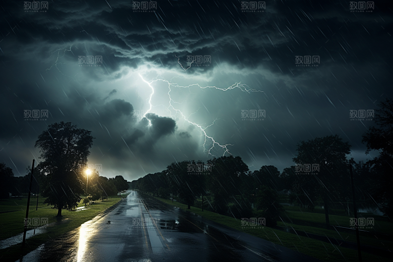 暴雨室外户外摄影图