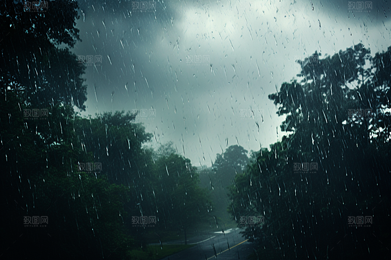 暴雨安静自然摄影图