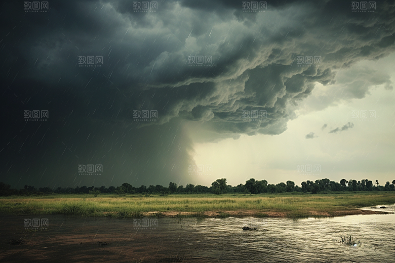 暴雨安静高清摄影图
