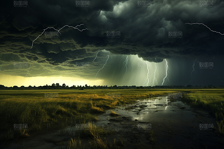 暴雨环境大雨摄影图
