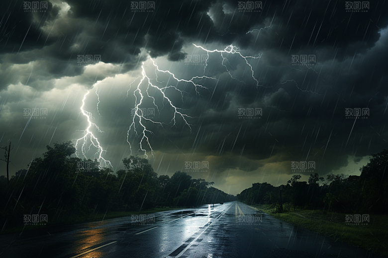 暴雨下雨高清摄影图