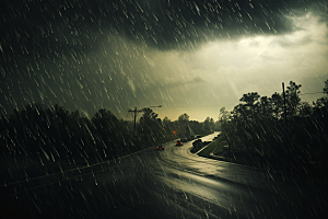 暴雨自然大雨摄影图