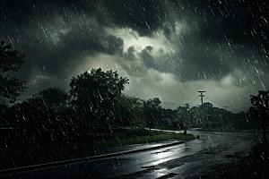 暴雨安静大雨摄影图