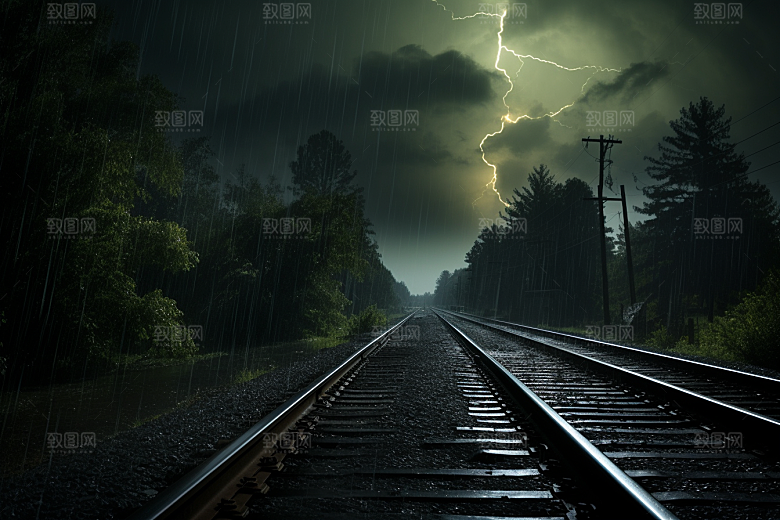 暴雨户外自然摄影图