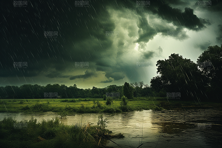 暴雨安静自然摄影图