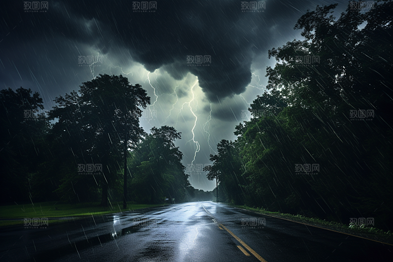 暴雨安静高清摄影图