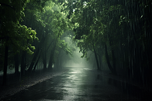 暴雨高清雨夜摄影图