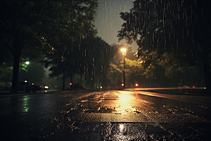 暴雨大雨自然摄影图