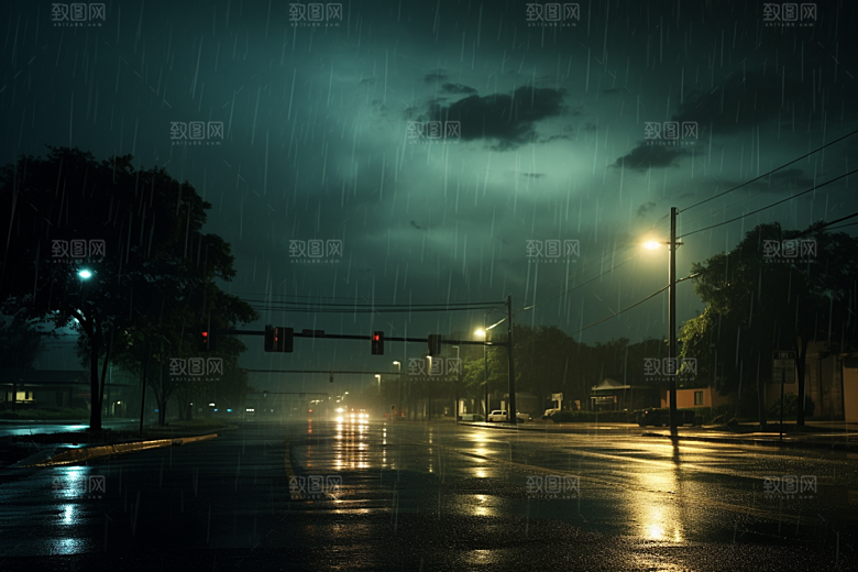 暴雨安静自然摄影图