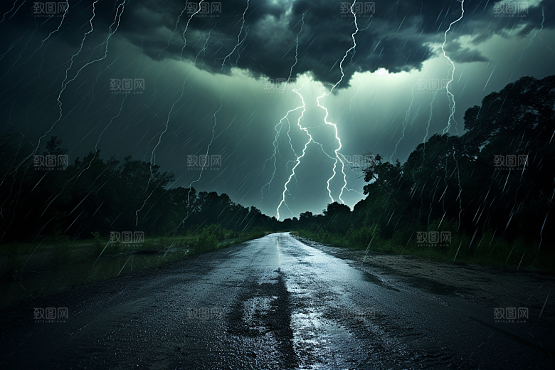 暴雨高清户外摄影图