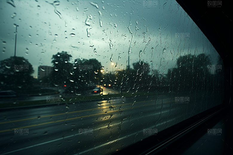 暴雨自然雨天摄影图
