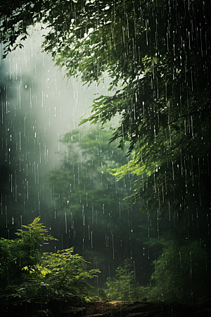 暴雨雨夜环境摄影图