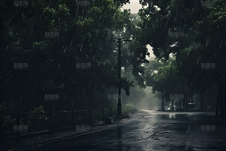 暴雨自然室外摄影图