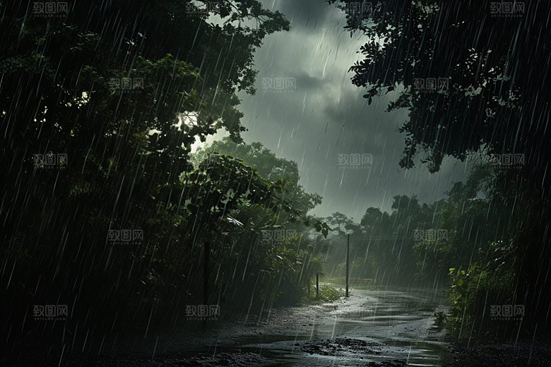 暴雨高清环境摄影图