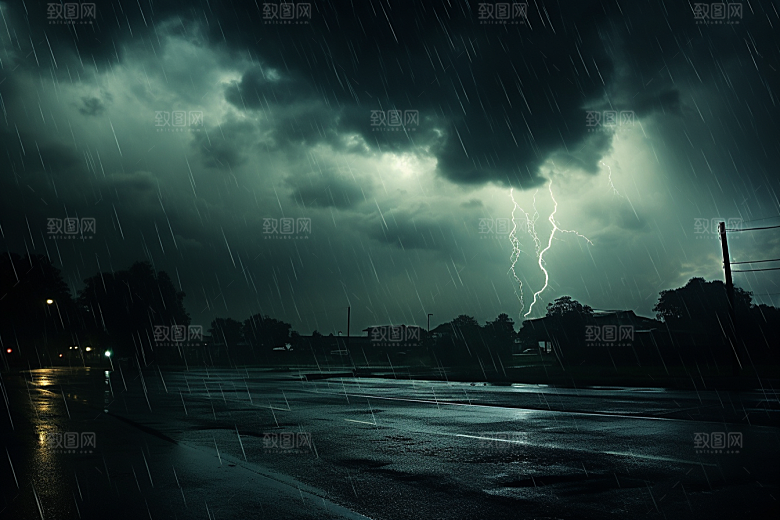 暴雨自然安静摄影图