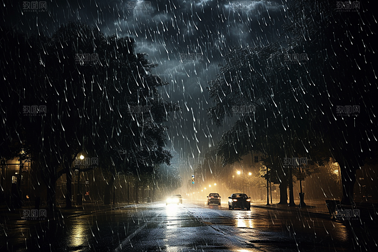 暴雨环境安静摄影图