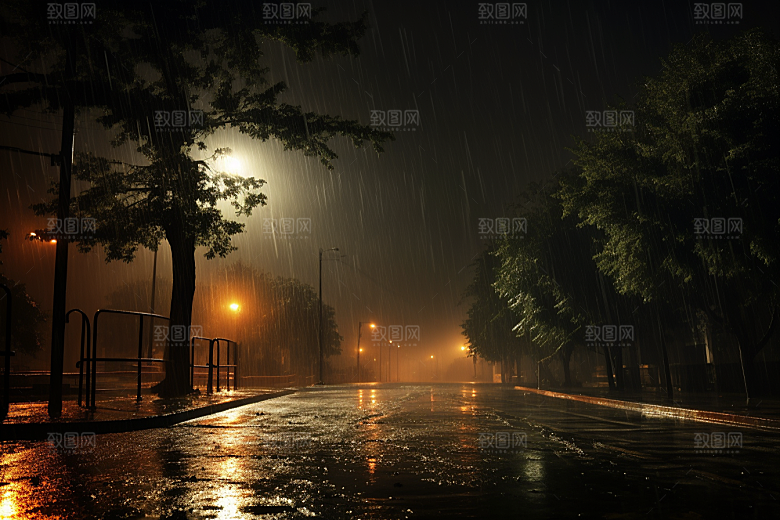 暴雨高清大雨摄影图