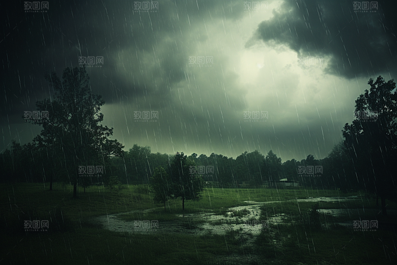 暴雨自然雨天摄影图