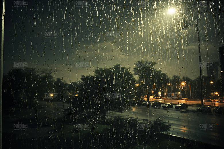 暴雨雨天自然摄影图