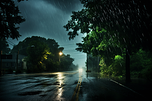 暴雨大雨环境摄影图