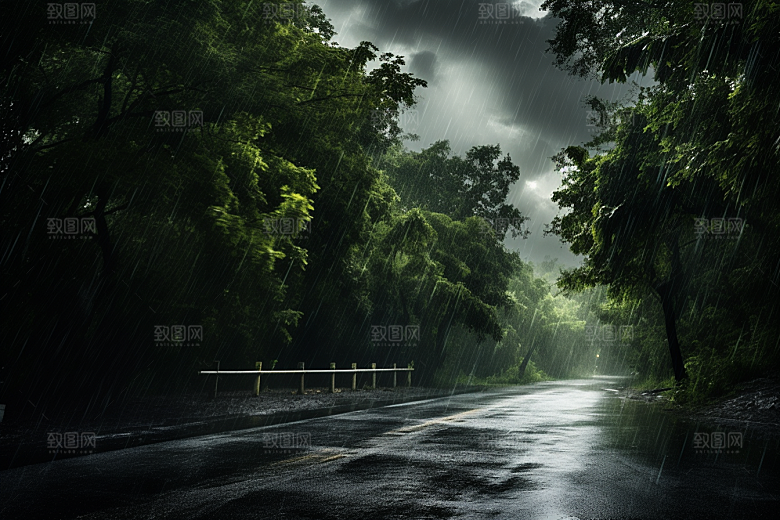 暴雨大雨高清摄影图