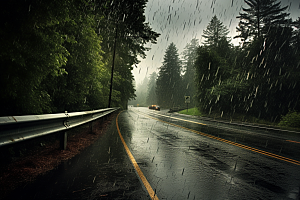 暴雨室外安静摄影图