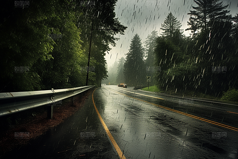 暴雨室外安静摄影图