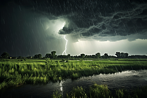 暴雨雨天大雨摄影图