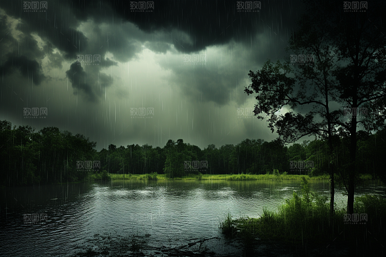 暴雨下雨雨夜摄影图