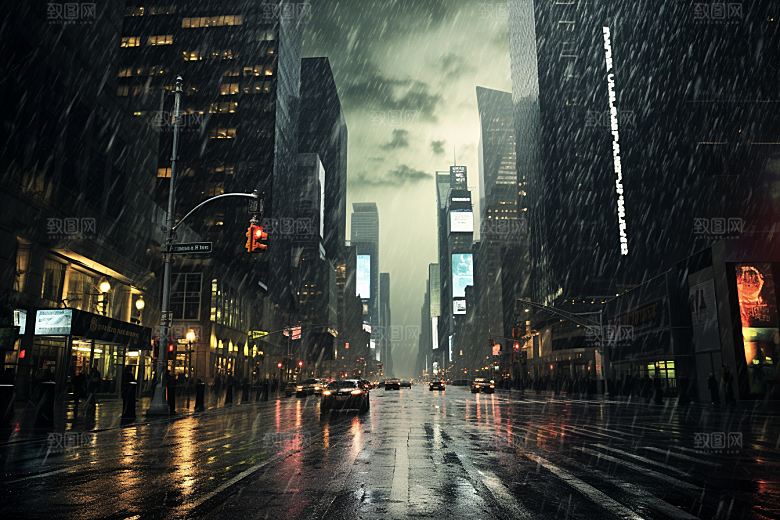 暴雨下雨大雨摄影图
